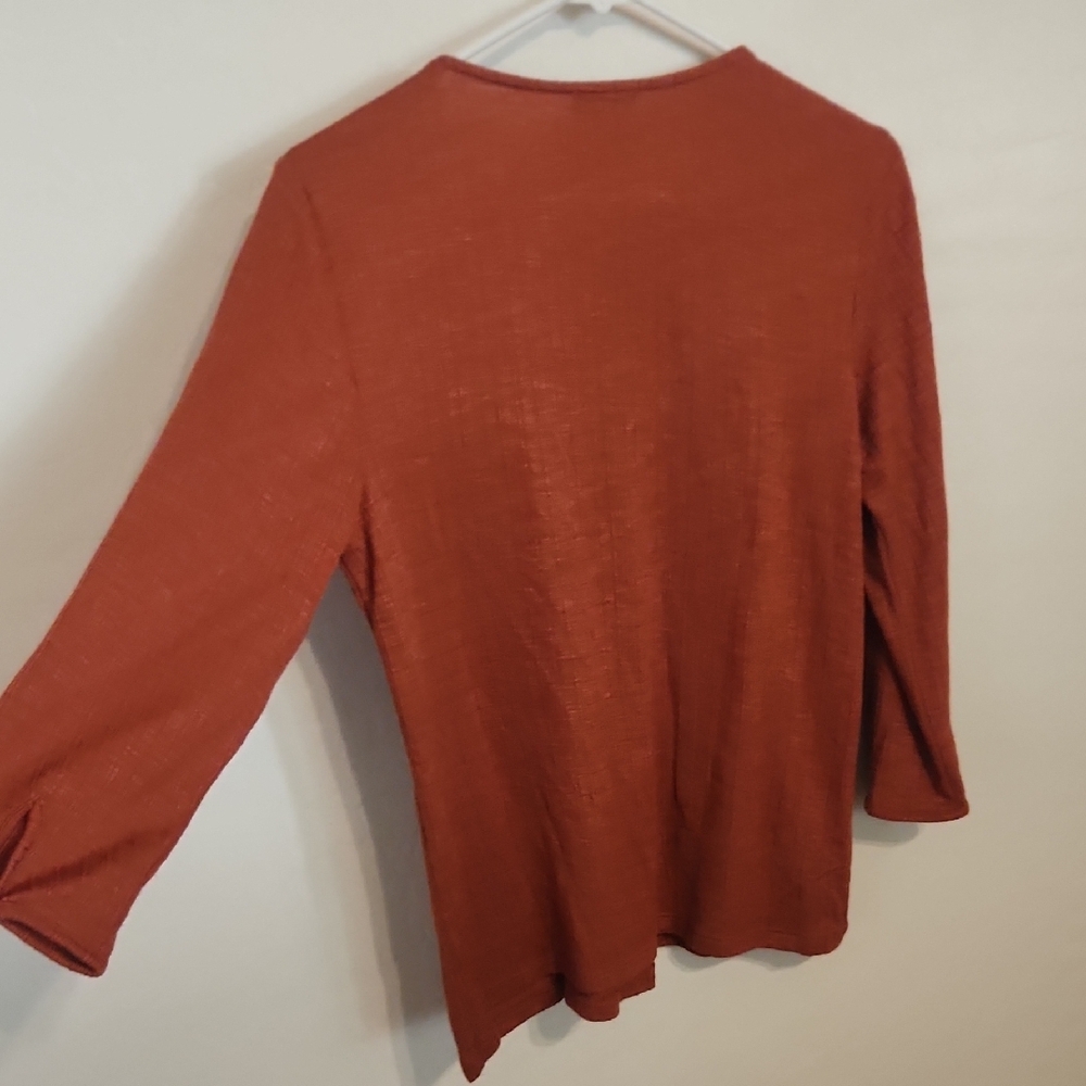 Joe Boxer Women's Terracotta Crochet Blouse - Picture 5 of 5